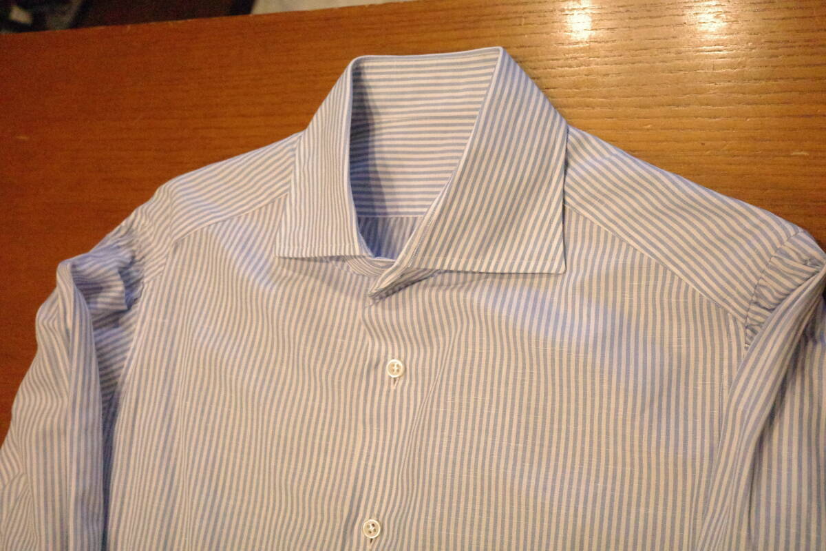 MINAMI SHIRTS 南シャツ オーダー品 ハウザーマン 麻・綿生地 (既成でサイズ39です) 美品拍卖