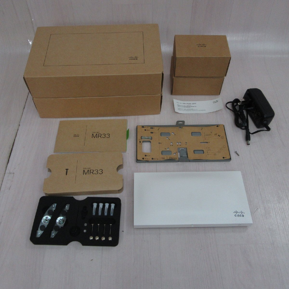 CISCO MR33 2台セット Meraki MR33 無線LANアクセスポイント 初期化済 元箱備品付 ACアダプター付 保証有 YN 455拍卖