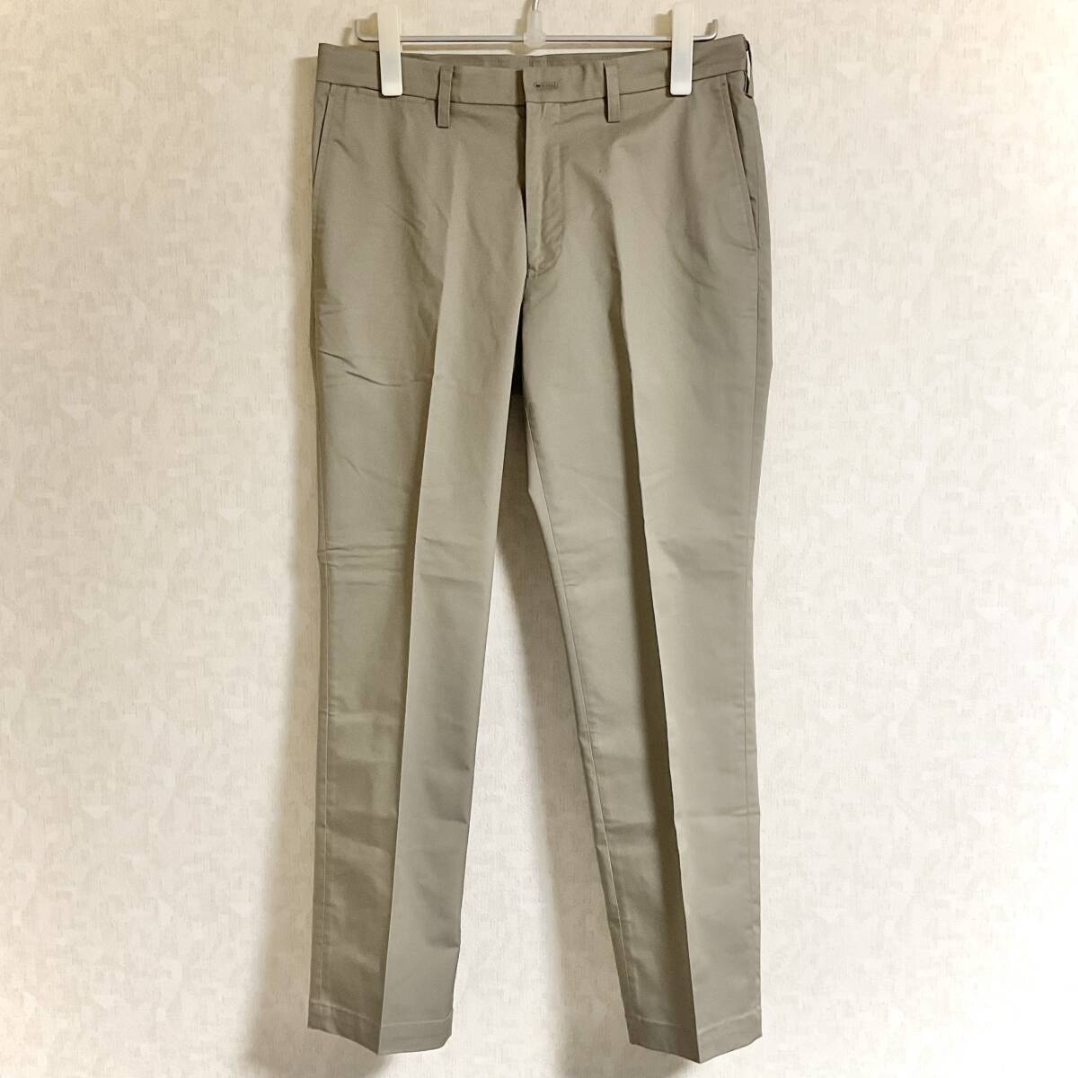 未使用 TOPVALU/イオン スラックス/夏用 ライトカーキ系/サイズ82・72 W319拍卖