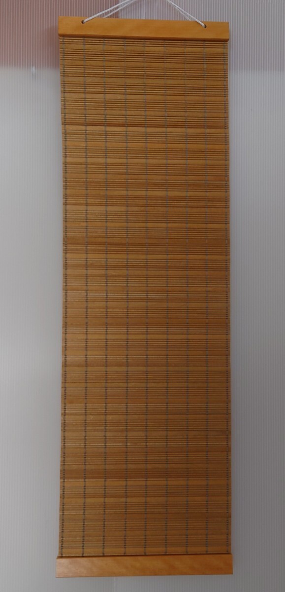 木製暖簾 木簾タペストリー ライトブラウン色暖簾 約21.5cmx69cm インテリア暖簾 128拍卖