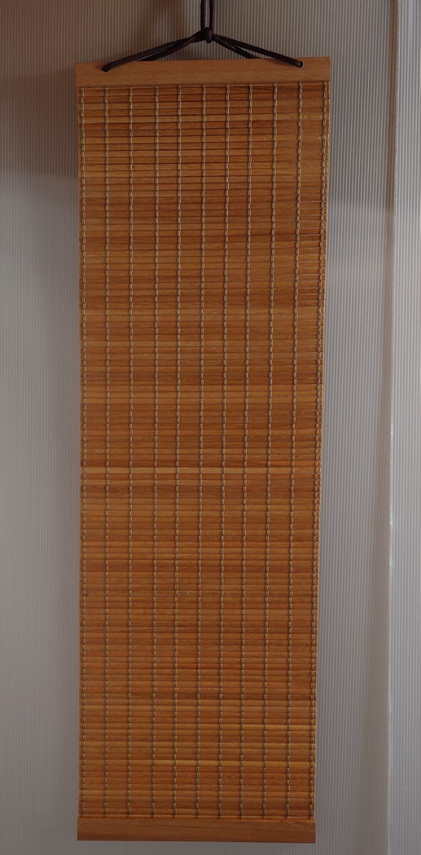 木簾 タペストリー 天然杢楢無垢材細片 幅約26cm 長さ約83cm インテリア木製楢無垢暖簾 127拍卖