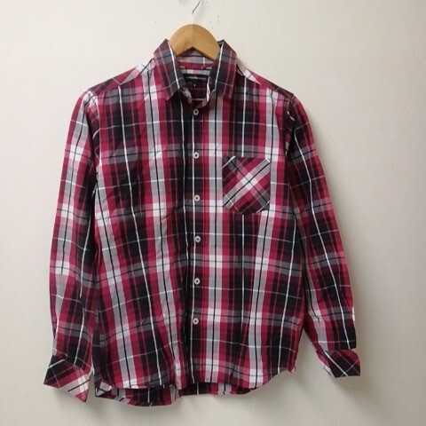 ★【古着】 semanticdesign(セマンティックデザイン) チェックシャツ(長袖シャツ) Sサイズ レッド チェック柄拍卖