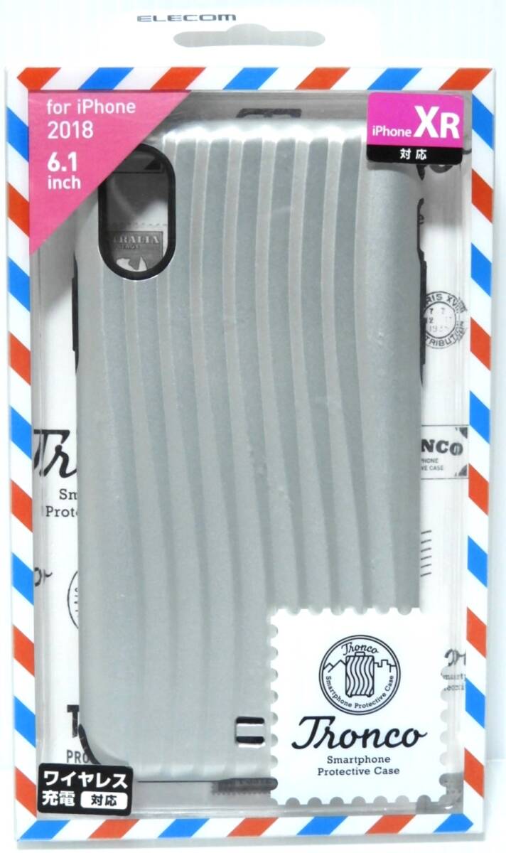 iPhone XR用 ハイブリッドケース TRONCO シルバー PM-A18CHCCSV拍卖