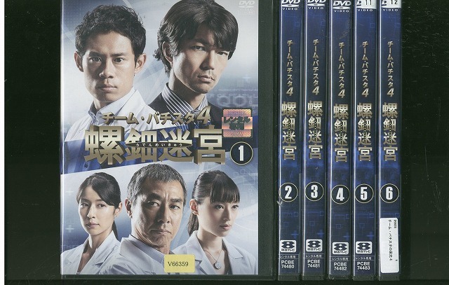 DVD チーム・バチスタ 4 螺鈿迷宮 伊藤淳史 仲村トオル 全6巻 ※ケース無し発送 レンタル落ち ZV1241拍卖