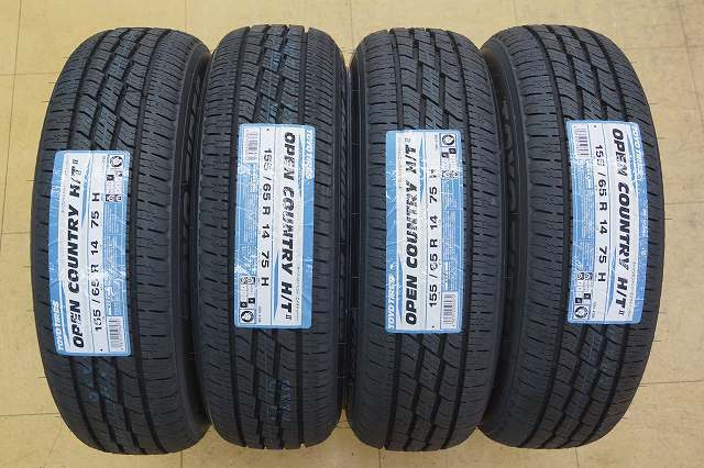 155/65R14 75H オープンカントリー H/T2 片側 ホワイトリボン 4本 1台分 TOYO OPEN COUNTRY HT2拍卖
