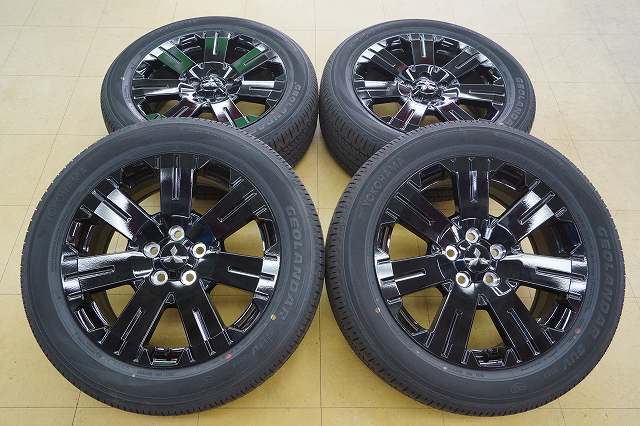 5【25年 新車外し 中古 SET】ミツビシ デリカ D5 シャモニー 純正 18インチ 5H114.3 7J+38 225/55R18 ヨコハマ ジオランダー SUV G055拍卖