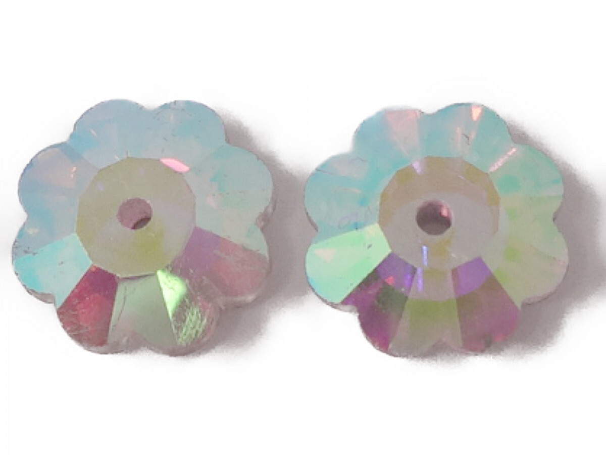 キラリ手芸部 No.6204手芸用ビジュー パーツ ソーオン ストーン(ガラスビーズ ラインストーン)クリスタルAB_1.2cm×1.2cm_13個入り拍卖