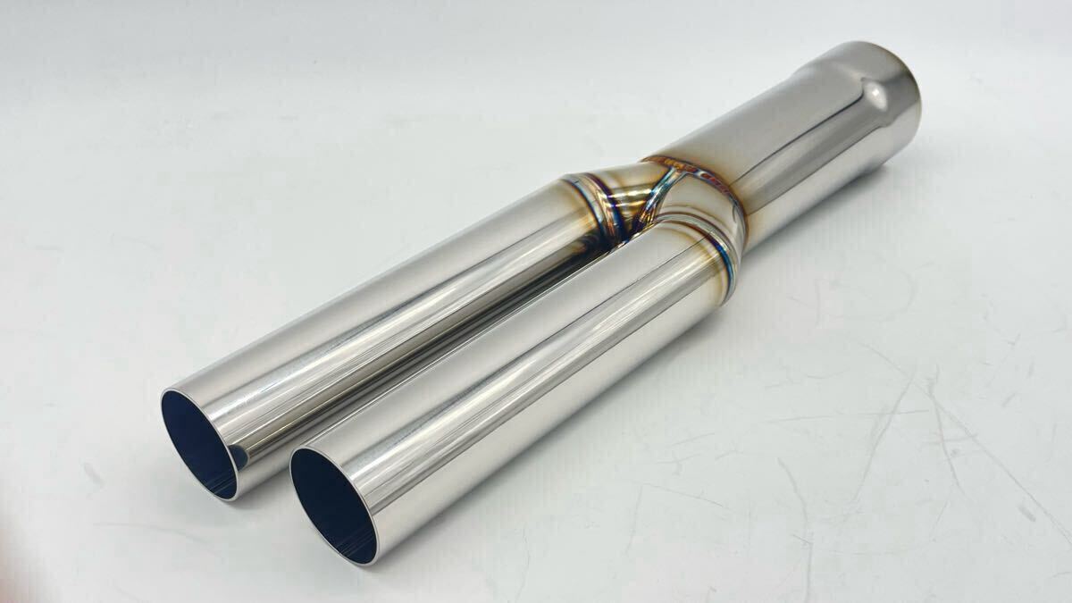 ☆ワンオフマフラー制作用デュアルマフラー出口オフセット38φ入口内径50.8φ サイズ変更も可能!拍卖