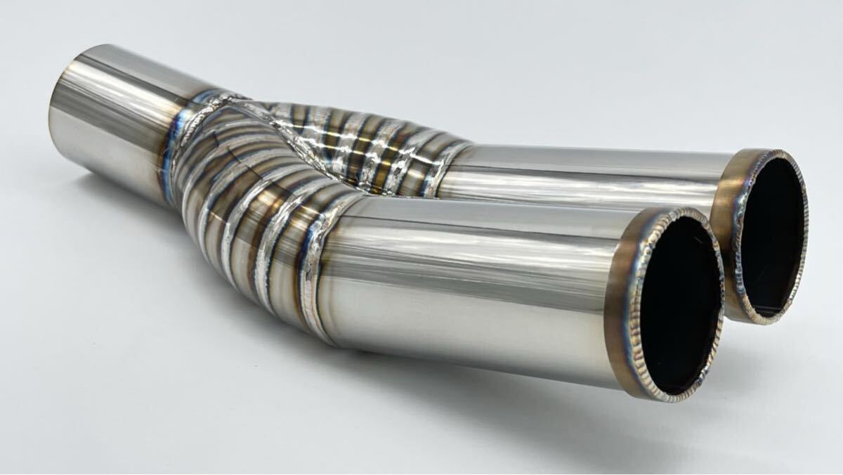 ワンオフマフラーエビ管15度跳ね上げツインマフラー出口50.8φ入口50.8φ出口1リング溶接仕様!サイズ変更可能!まずは、お問い合わせを!拍卖