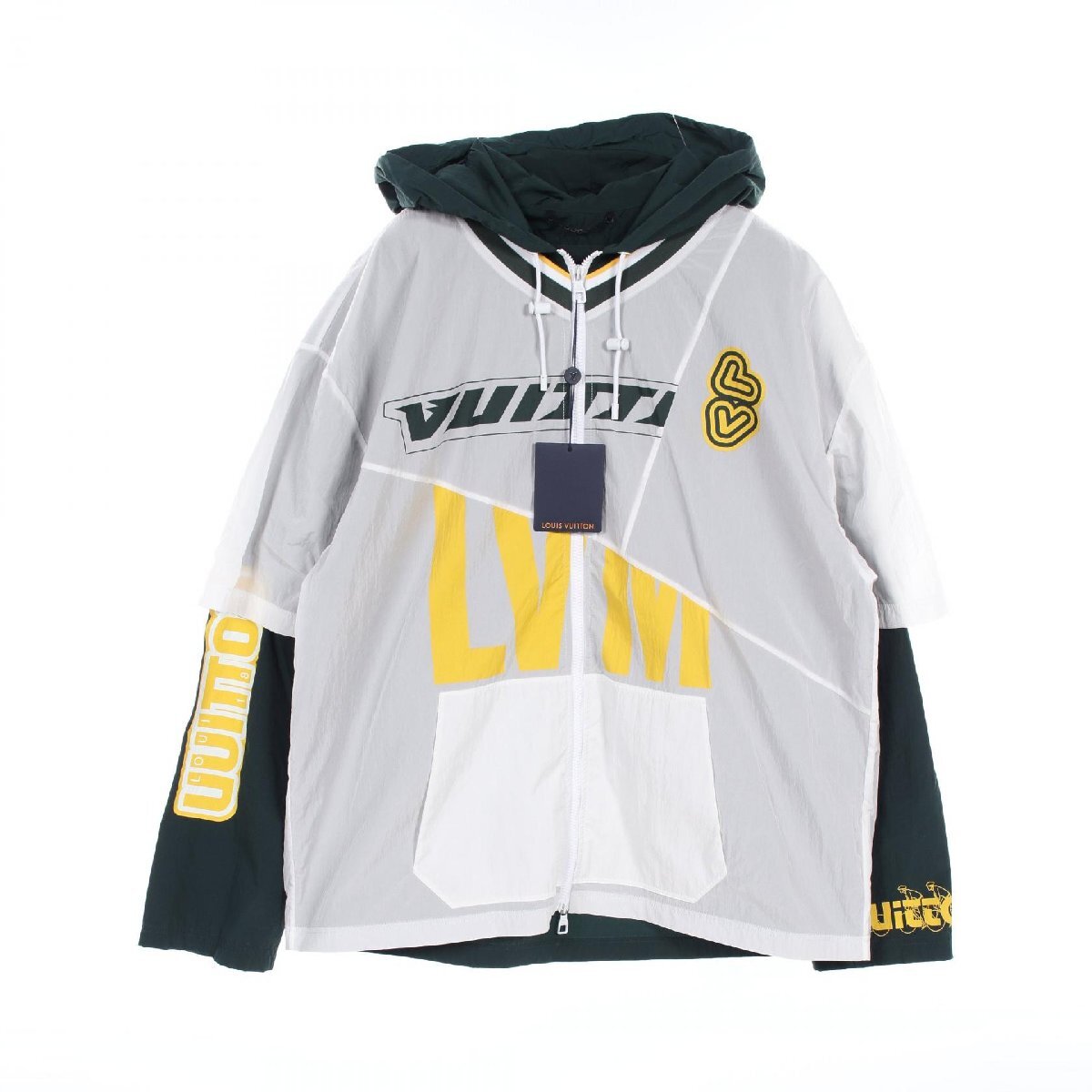 ルイ・ヴィトン パッチワーク ベースボール ジップパーカー ブランドオフ LOUIS VUITTON ナイロンジャケット 中古 メンズ拍卖