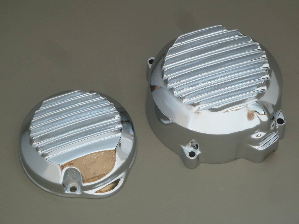 ゼファー400 ゼファーχ Z400FX Z400GP GPZ400F KIJIMA ポイント&ダイナモカバーセット メッキ 新品拍卖