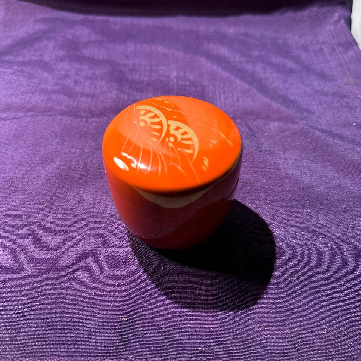 茶道具 棗 なつめ 薄茶器 朱塗 漆器 茶道拍卖