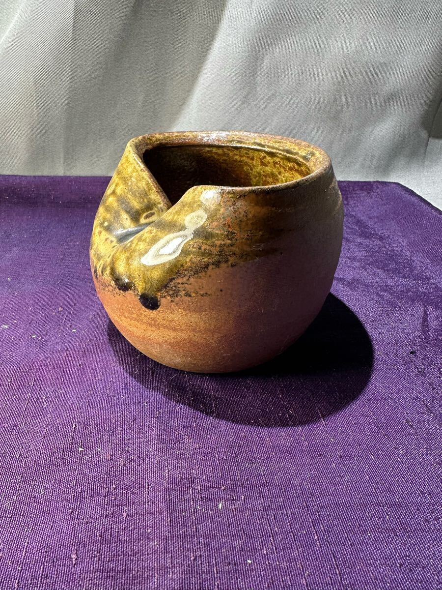 古美術 備前焼 在銘(大虫) 高さ約8cm 時代物拍卖