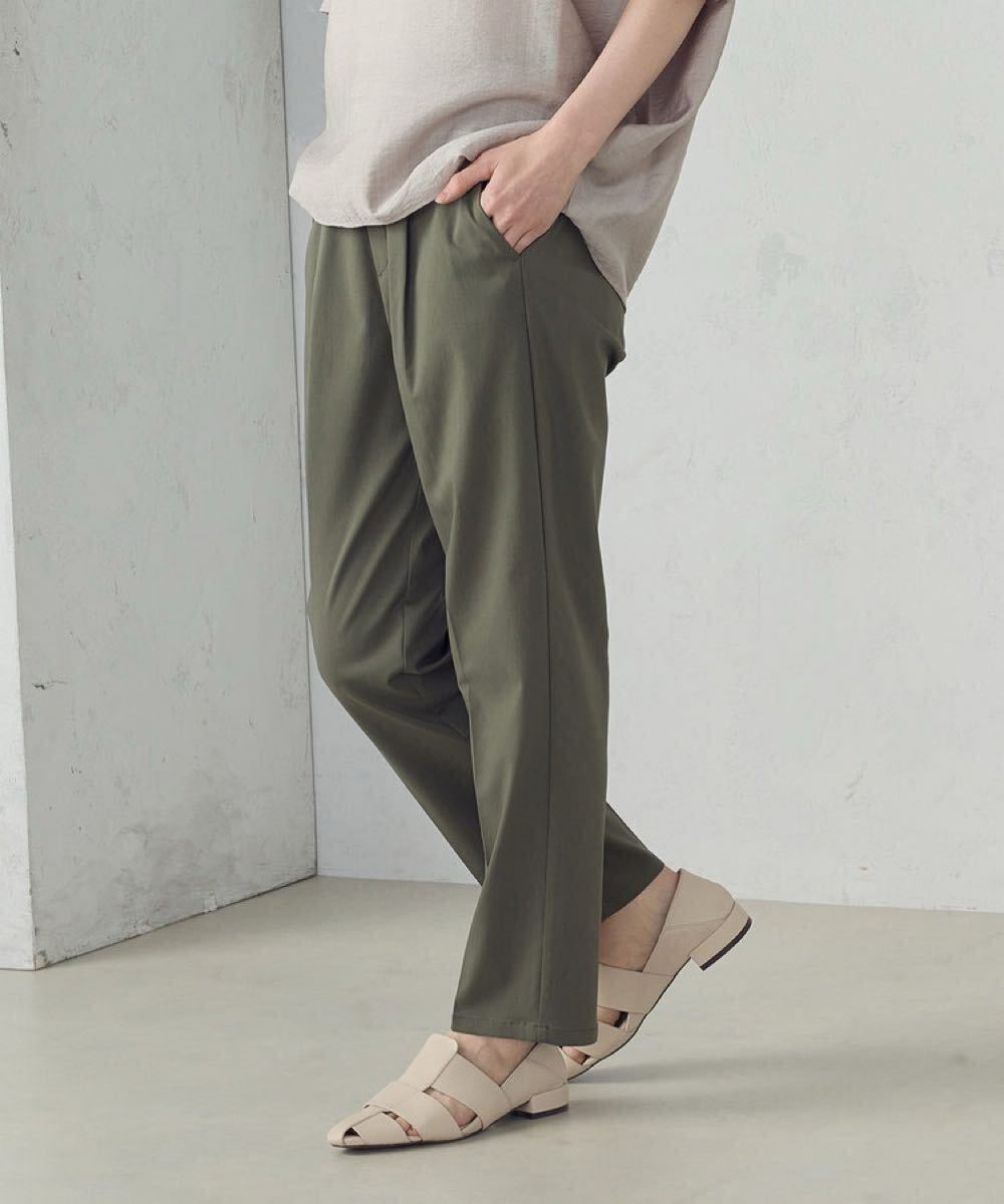 送料無料 COMME CA MODELS【美しいベーシックパンツ】ストレッチテーパードパンツ XL拍卖