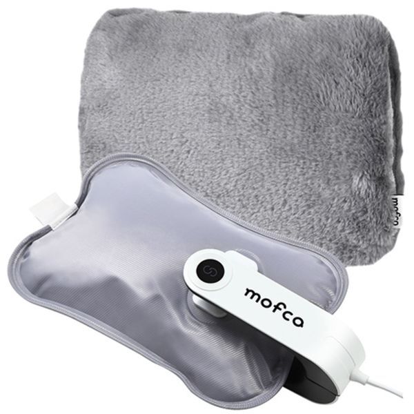 QUADS 蓄熱式湯たんぽ 肌触りいいもふもふカバー付 ブルーグレー QS330BGY 冷え性改善 冷房対策 新品 未使用 かわいい コンパクト拍卖