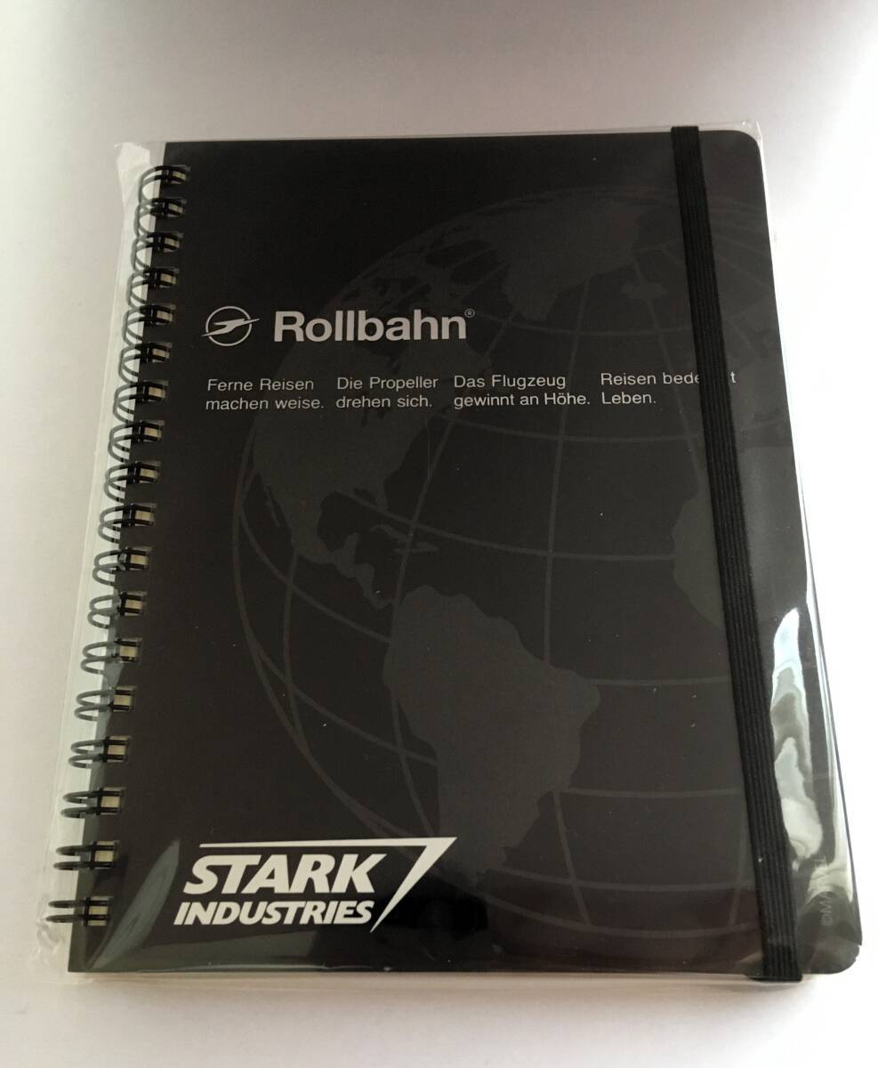 Rollbahn MARVEL アイアンマン 限定 ロルバーン「スターク・インダストリーズ」ポケット付メモLリングノート 方眼拍卖