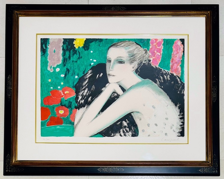 【 真作保証・送料無料 】ジャン・ピエール・カシニョール 「ひなげし」 リトグラフ拍卖