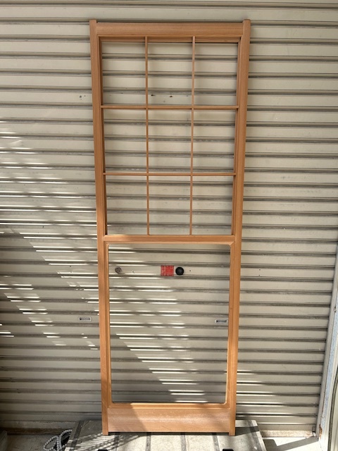 SuM.88★枠のみ障子枠4枚セット★H181cm×W62cm×D3cm/新品未使用/格子上下可動/仕切り/ガラス/パーテーション/リノベーション/DIY/和室拍卖