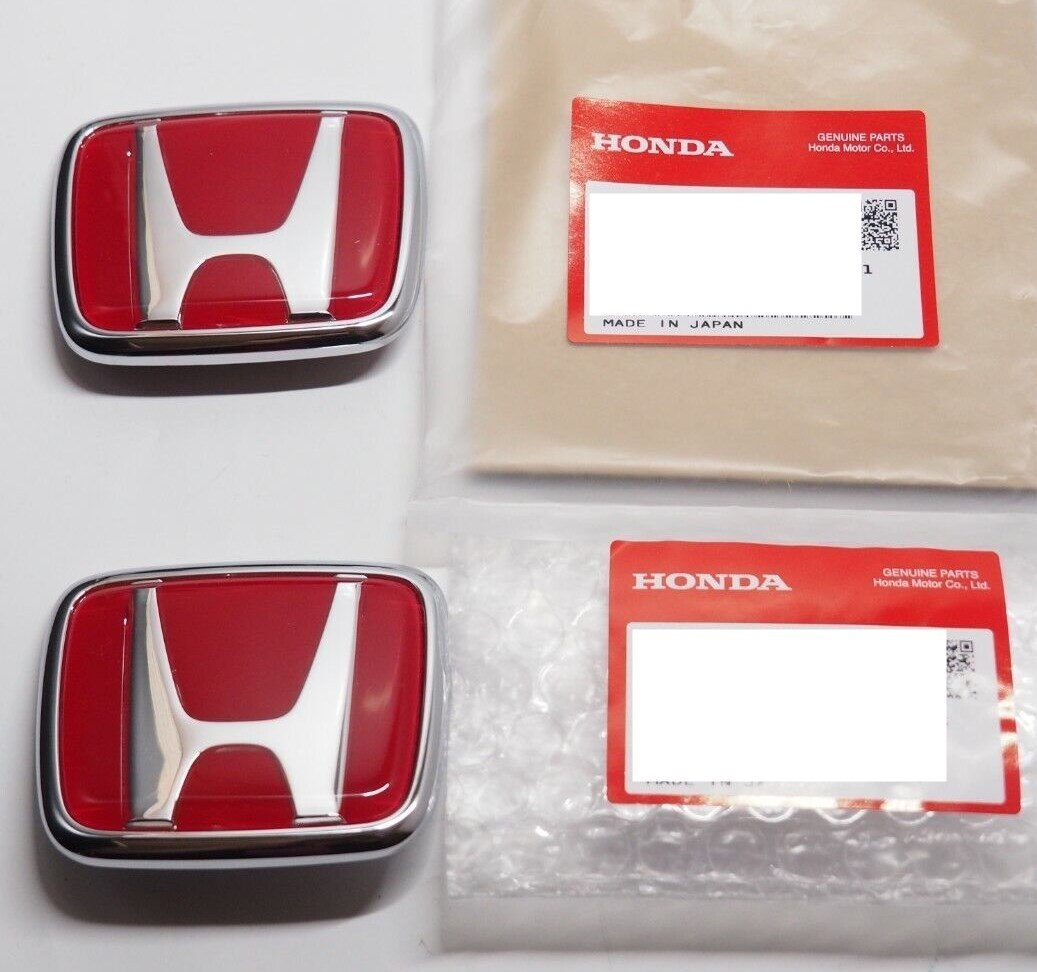 未使用 ホンダ 純正 S2000 AP1 AP2 エンブレム 赤 レッド 前後セット フロント リヤ Hマーク HONDA genuine Red Emblem Badge Set拍卖