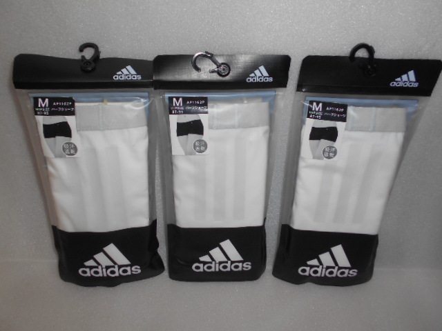 adidas アディダス ハーフショーツ 3枚セット Mサイズ ホワイト 商品ラベルシール破れあり拍卖