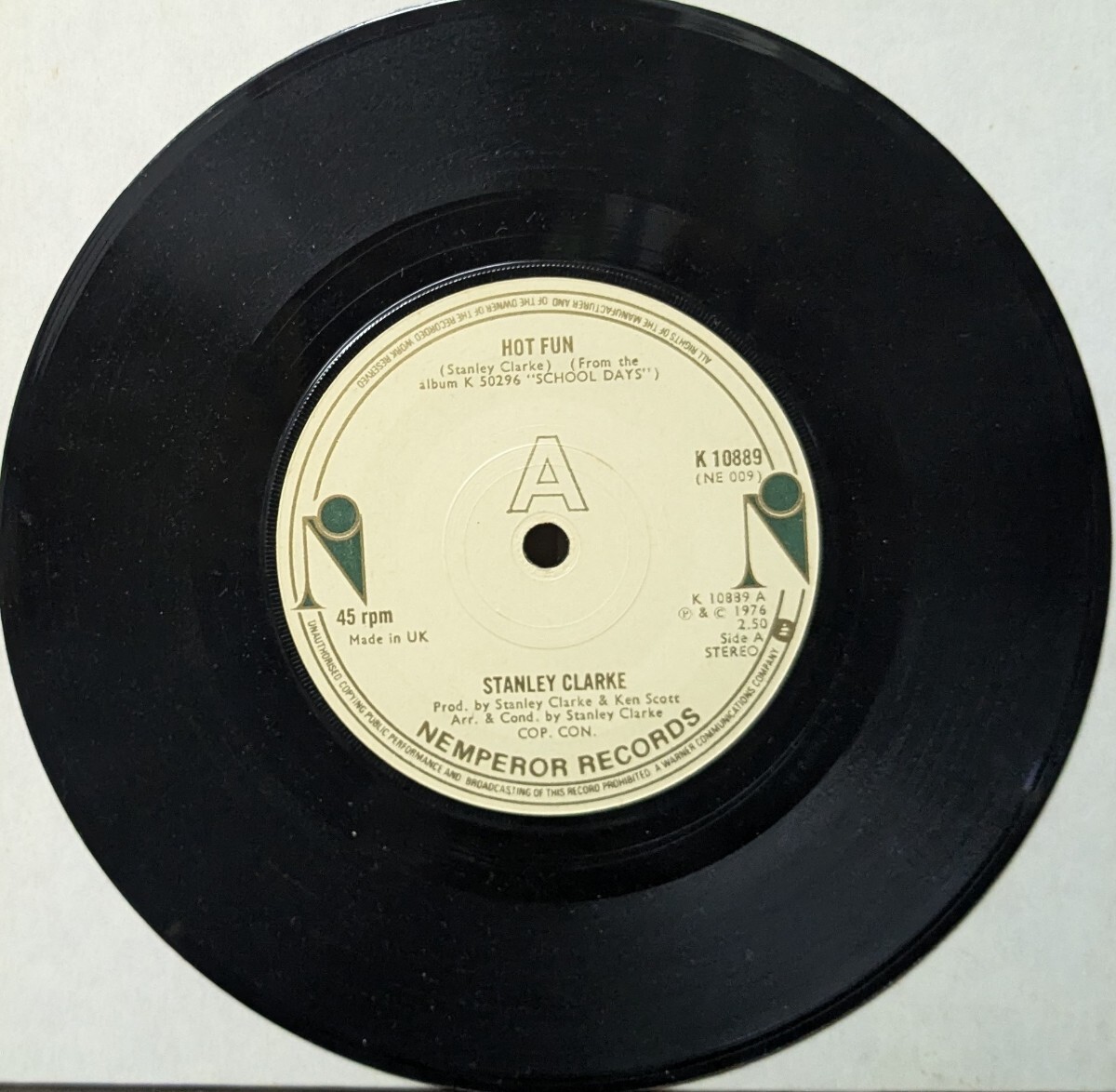 ☆STANLEY CLARK/HOT FUN1976'UK NEMPEROR RECORDS7INCH拍卖
