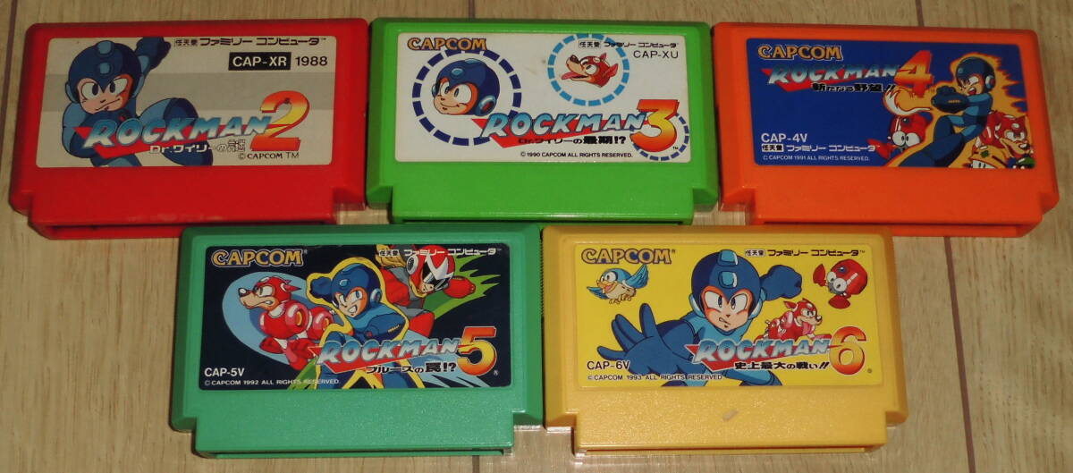 FC ロックマン2~6 5本セット ファミコンソフト カプコン拍卖