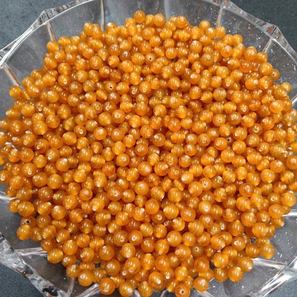 ☆未使用 約900個 大量 チェコ ガラスビーズ 約339g 5mm ブラウン ラウンド 大粒 ヴィンテージ ハンドメイド 手芸 アクセ ネックレス S-161拍卖