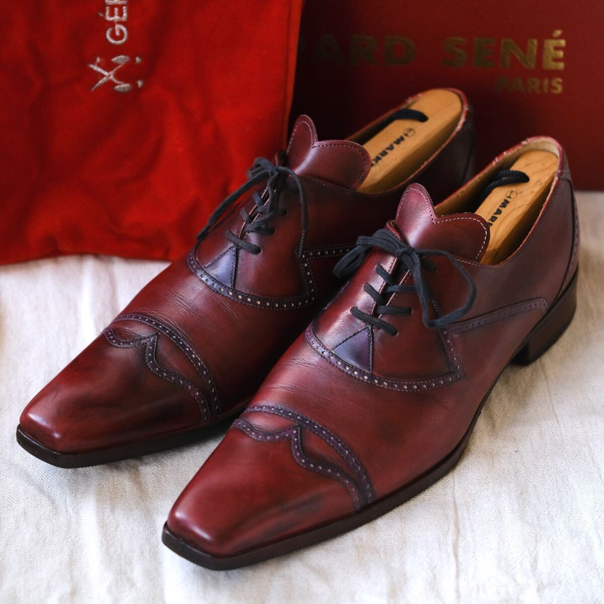 GERARD SENEジェラールセネ ボルドーストレート&ウィングチップ85拍卖