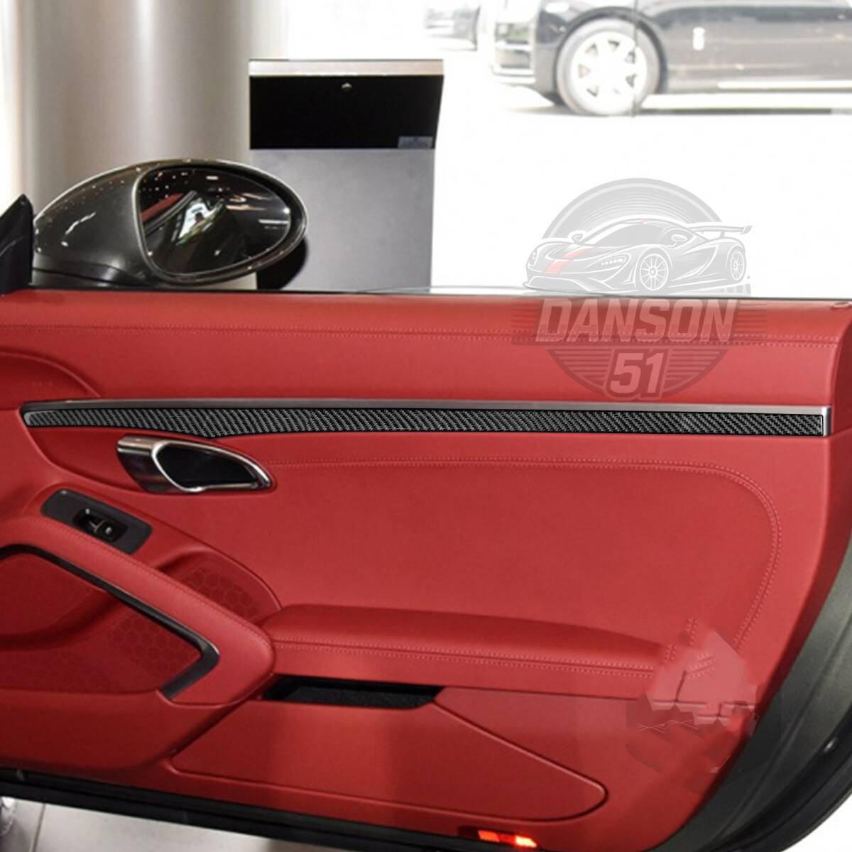 リアルカーボン製 ポルシェ 718 982 ボクスター ケイマン ドア内装パネル2枚拍卖