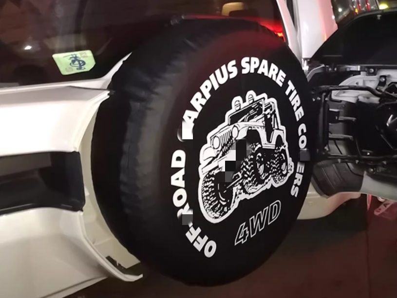 三菱 パジェロ V97V93V87V73 スペアタイヤカバー 外装ガーニツシュ PU革 拍卖