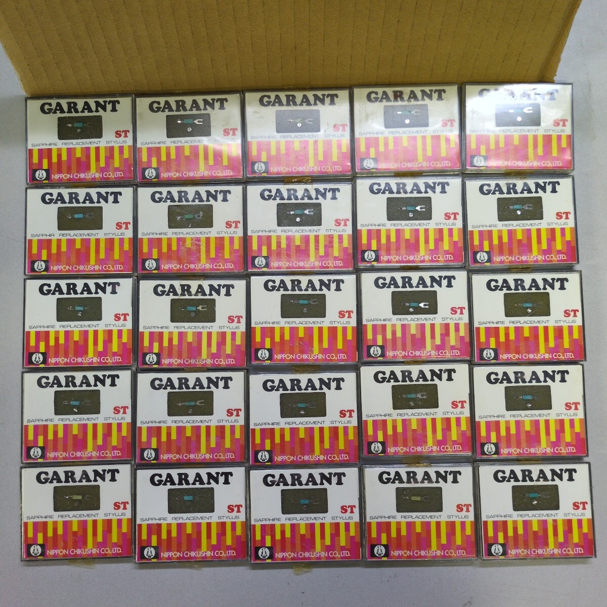 レコードプレーヤー用 交換針 GARANT ST SAPPHIRE REPLACEMENT STYLUS NIPPON CHIKUSHIN CO., LTD. 25セット拍卖
