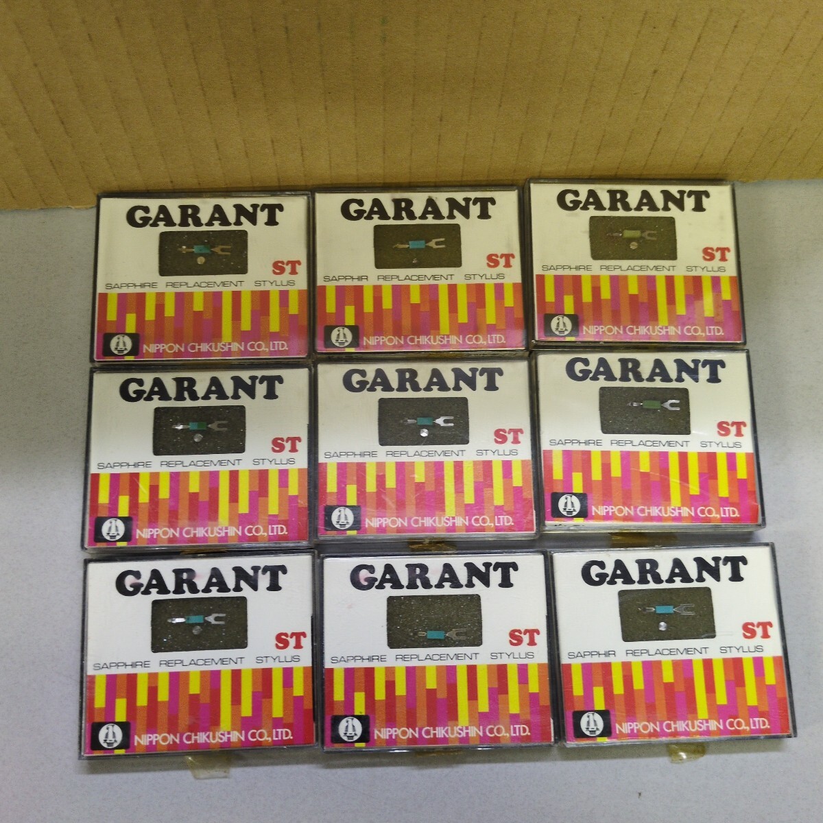レコードプレーヤー用 交換針 GARANT ST SAPPHIRE REPLACEMENT STYLUS NIPPON CHIKUSHIN CO., LTD. 9個セット拍卖