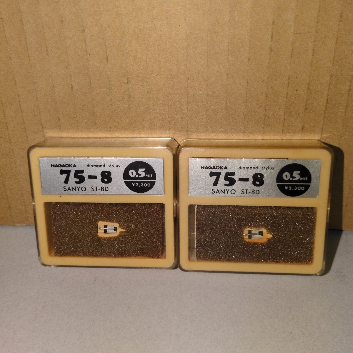 NAGAOKA製 レコードプレーヤー用 交換針 NAGAOKA diamond stylus 75-8 SANYO ST-8D 2個セット拍卖