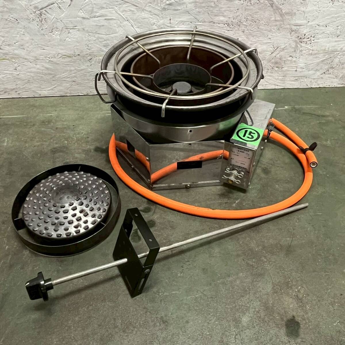 【SHINPO】 シンポ ガスコンロ こんろ機能付焼物器 焼肉 テーブルロースター埋込用 LPガス用 1LXC1C1L ⑮ 鍋対応 N0879拍卖