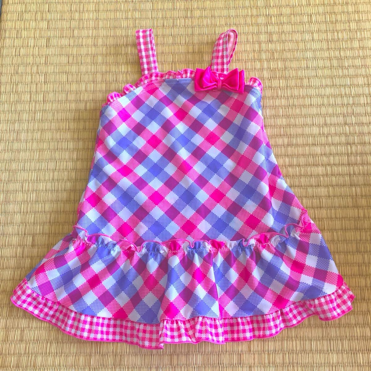 ☆美品☆ 子供 水着 サイズ100 女の子 ワンピース水着 女児水着 スイムウェア 柄拍卖