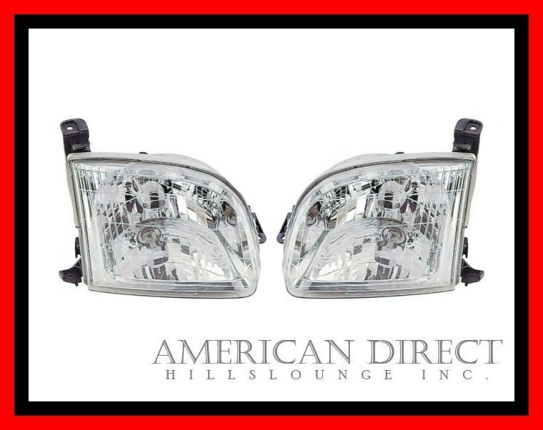 【激レア/クローム/純正タイプ】00-04y トヨタ タンドラ ヘッドライト ヘッドランプ セット レギュラーキャブ アクセスキャブ H4バルブ付拍卖