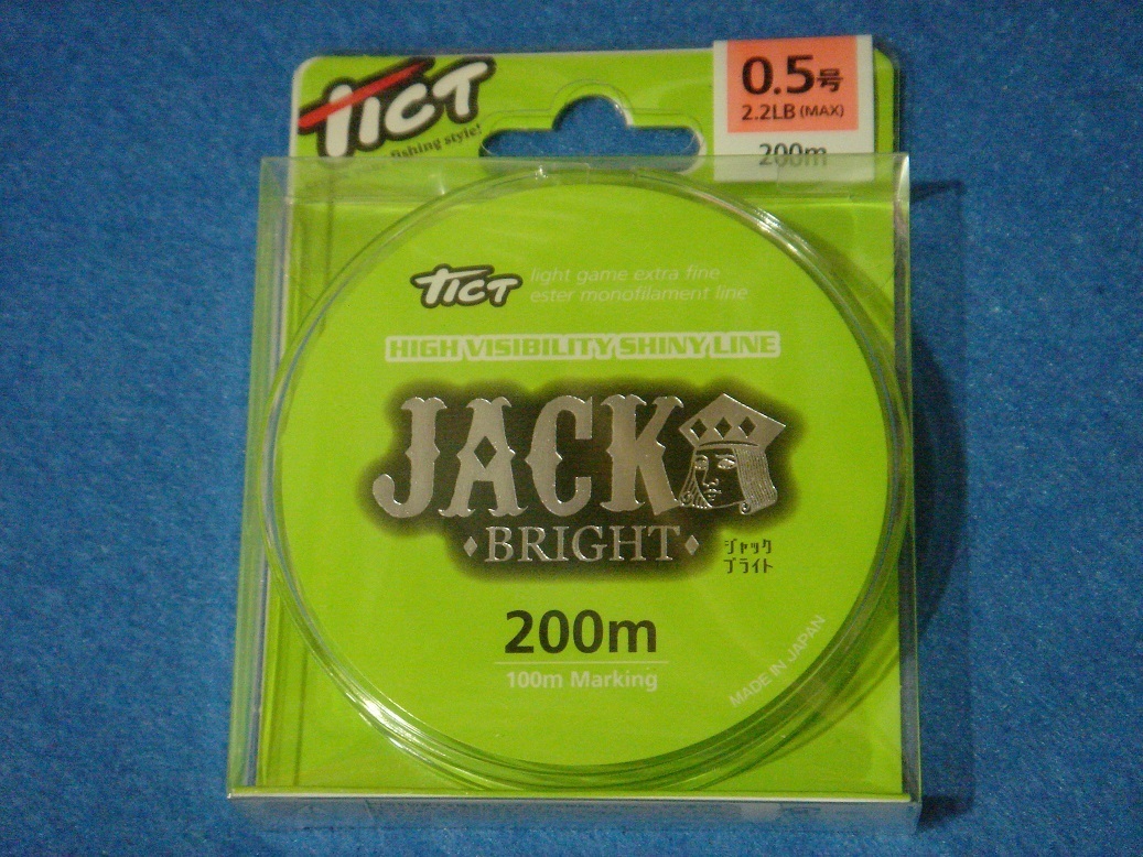 TICT アジング用ライン ジャック・ブライト 0.5号 200m 【ゆうパケットorクリックポストでの発送可】拍卖
