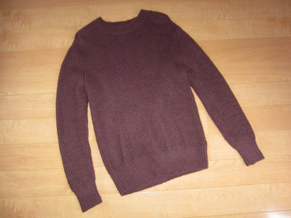 H&M エイチアンドエム 長袖ニット 手洗い可 メンズ S拍卖