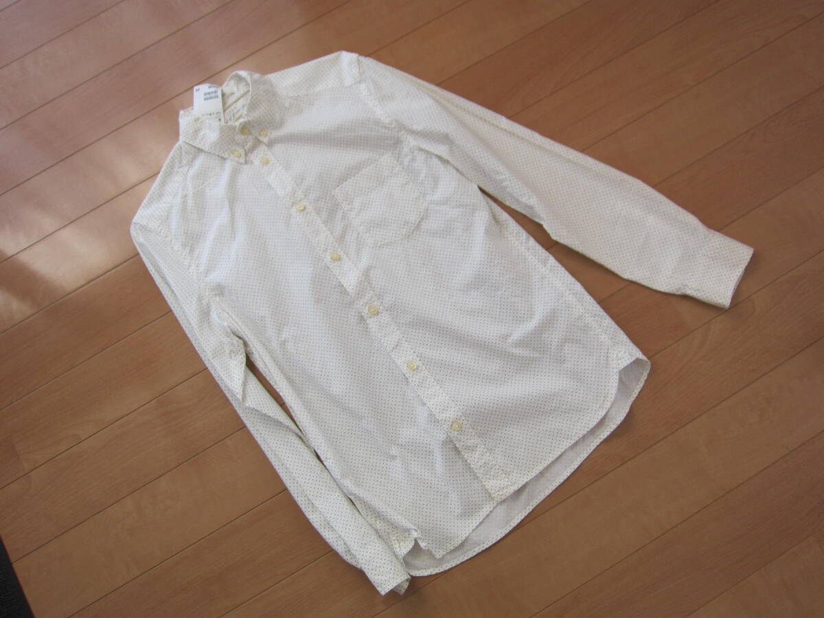 未使用タグ付き H&M エイチ&エム 長袖シャツ ドット柄 メンズ S拍卖