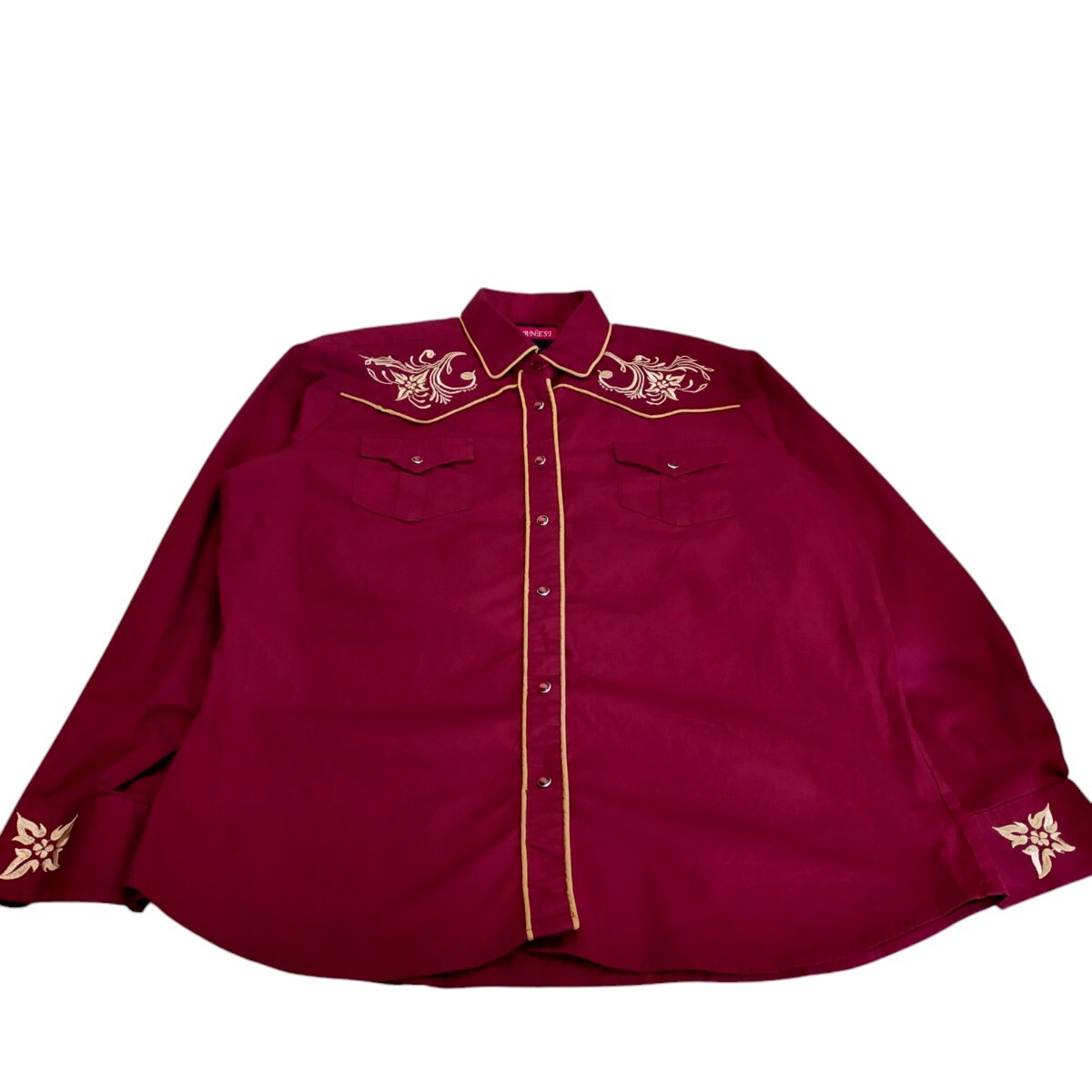 古着 danesi 長袖シャツ ウエスタンシャツ 刺繍デザイン 00s拍卖