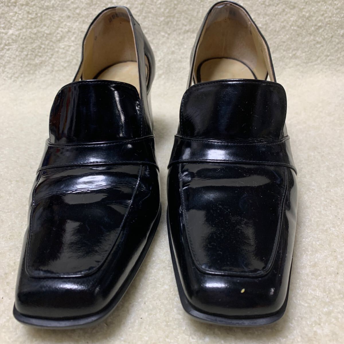 ピンキー&ダイアン Pinky&Dianne 本革レディースビジネスシューズ ブラック 22.5㎝ヒール約6㎝拍卖