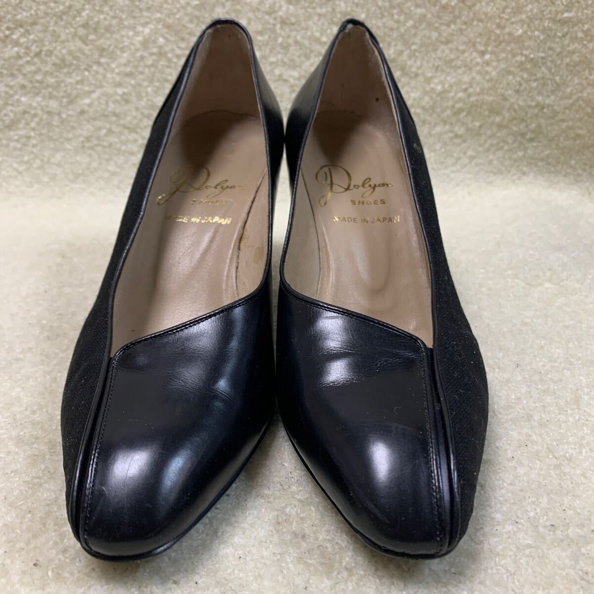 DOLYON レディースパンプス 日本製 ブラック 23㎝ヒール約7㎝ 美品拍卖