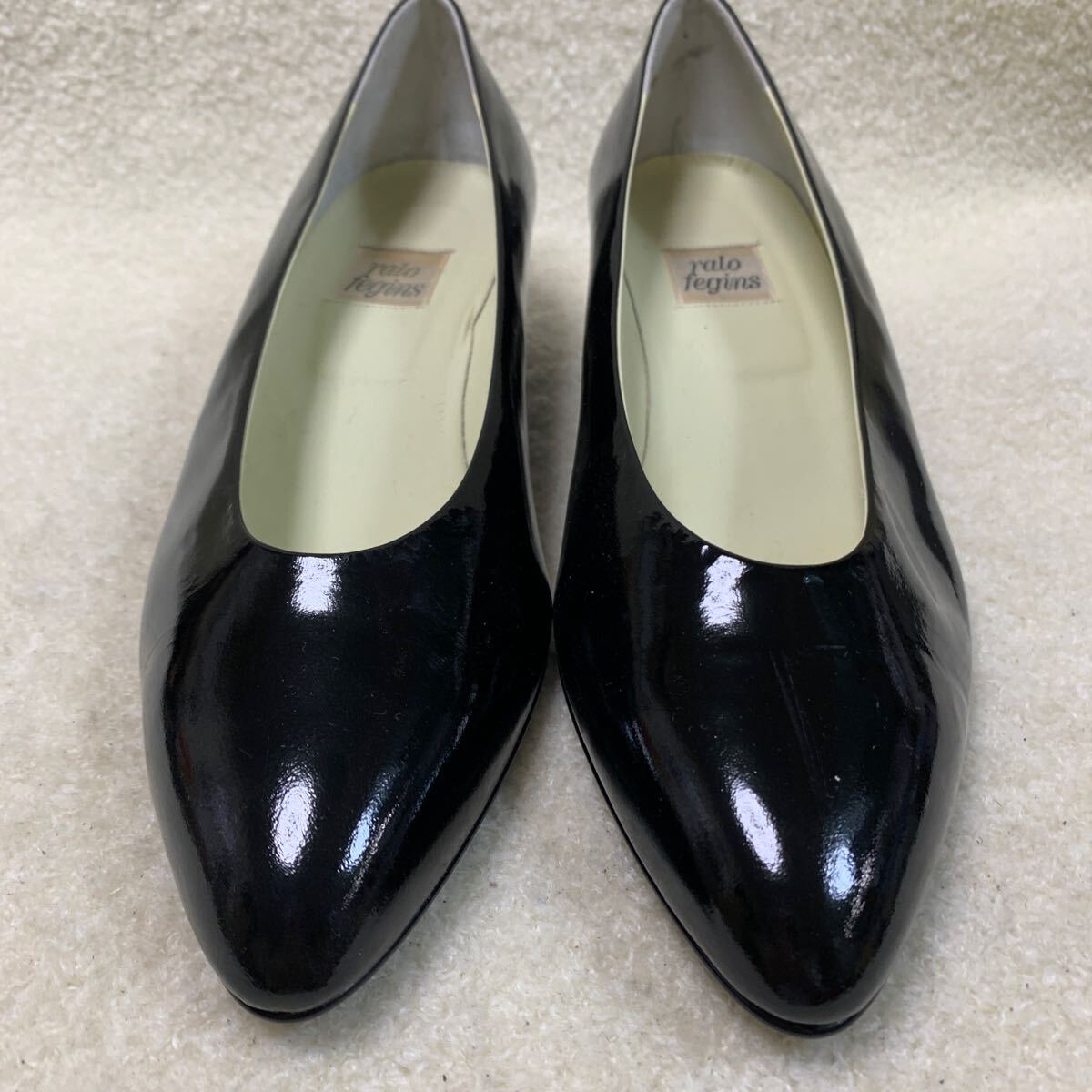 ralo fegins レディースパンプス 日本製 ブラック 24㎝ヒール約3㎝ 美品拍卖