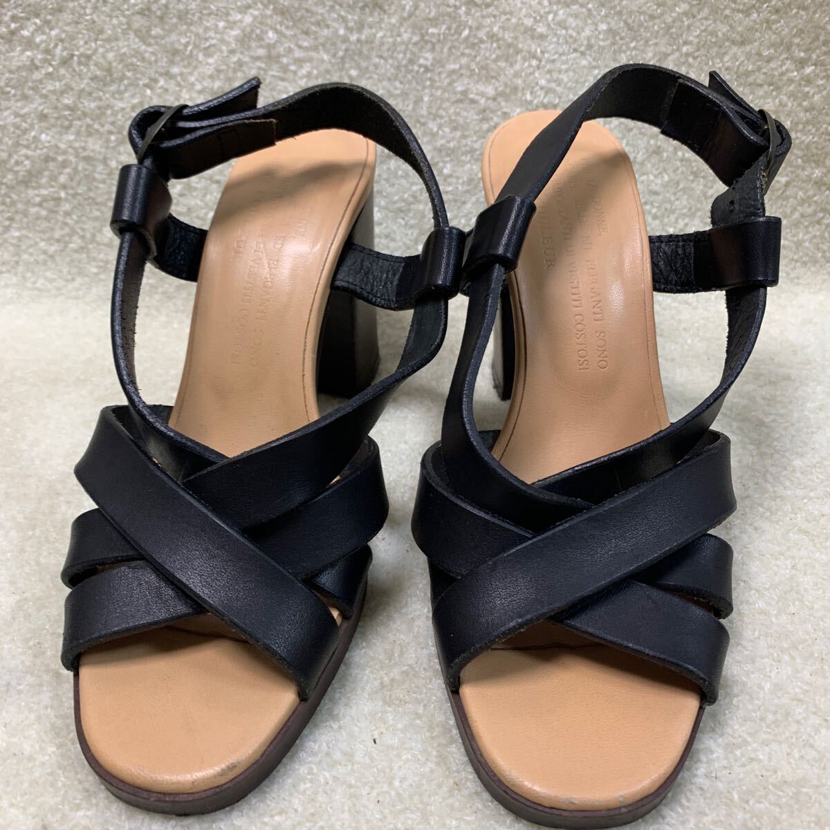 ラブクレール LOVE COULEUR レディースサンダル 22.5㎝ヒール約8㎝ バックストラップ拍卖