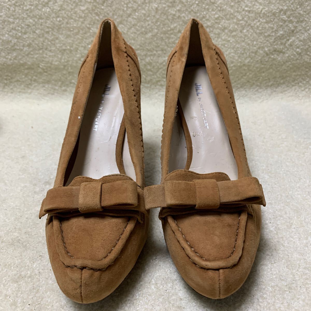 ジルスチュアート JILL by JILLSTUART レディースパンプス スウェード ブラウン 22.5㎝ヒール約9㎝ 美品拍卖