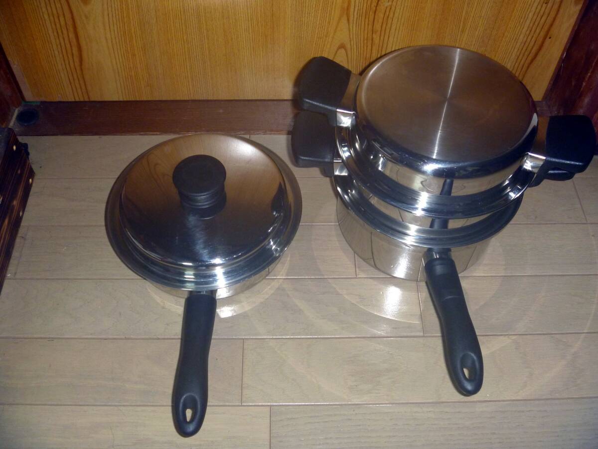 Amway Queen アムウェイ クィーン 片手鍋 2種類& 蒸し器など 中古品 拍卖