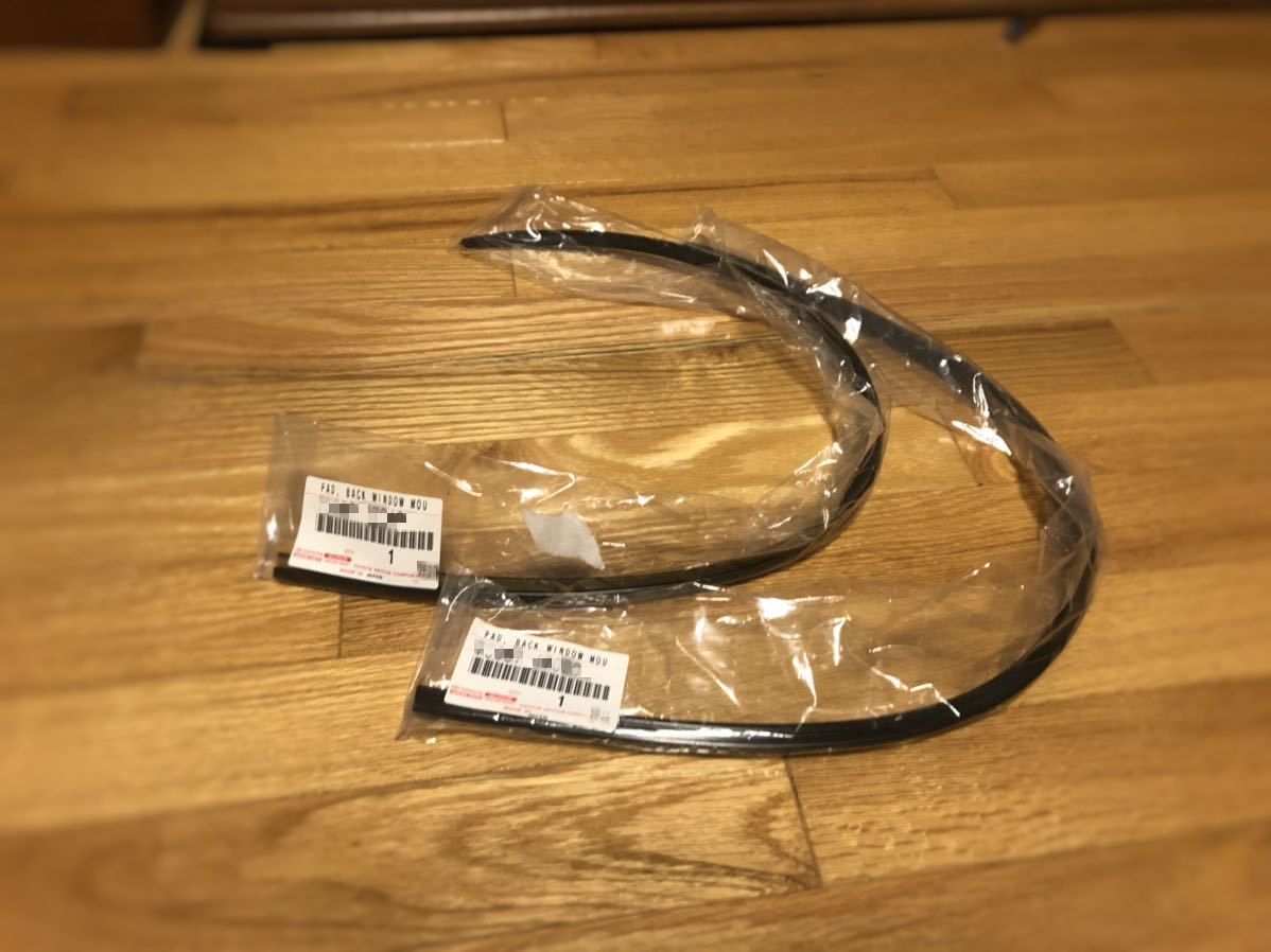 【希少・取扱終了】トヨタ 純正品 MR2 SW20 リアウィンドウモール サイド 左右セット 3-5型 バックウインドウモール クーペ Tバールーフ 拍卖