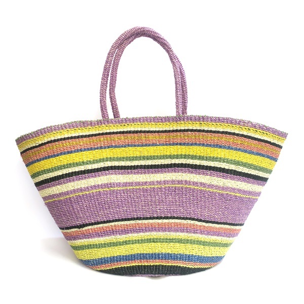 VIOLAd’ORO ヴィオラドーロ マルチカラー かごバッグ ストローバッグ トートバッグ【送料無料】中古品 used A拍卖