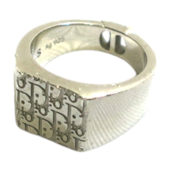 Christian Dior クリスチャンディオール Ag925 オブリーク シグネット リング 指輪 #S 約17号中古品 used AB拍卖