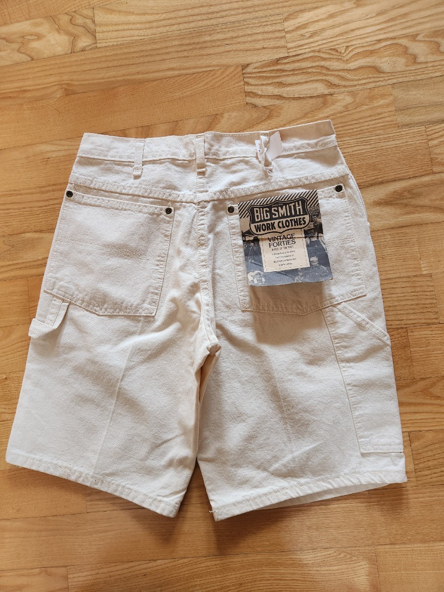 1980年代 90年代製? SALE! 送料込■BIG SMITH ビッグ・スミス アメリカ製 US3905 デニムショーツ WORK CLOTHES キナリ 31拍卖